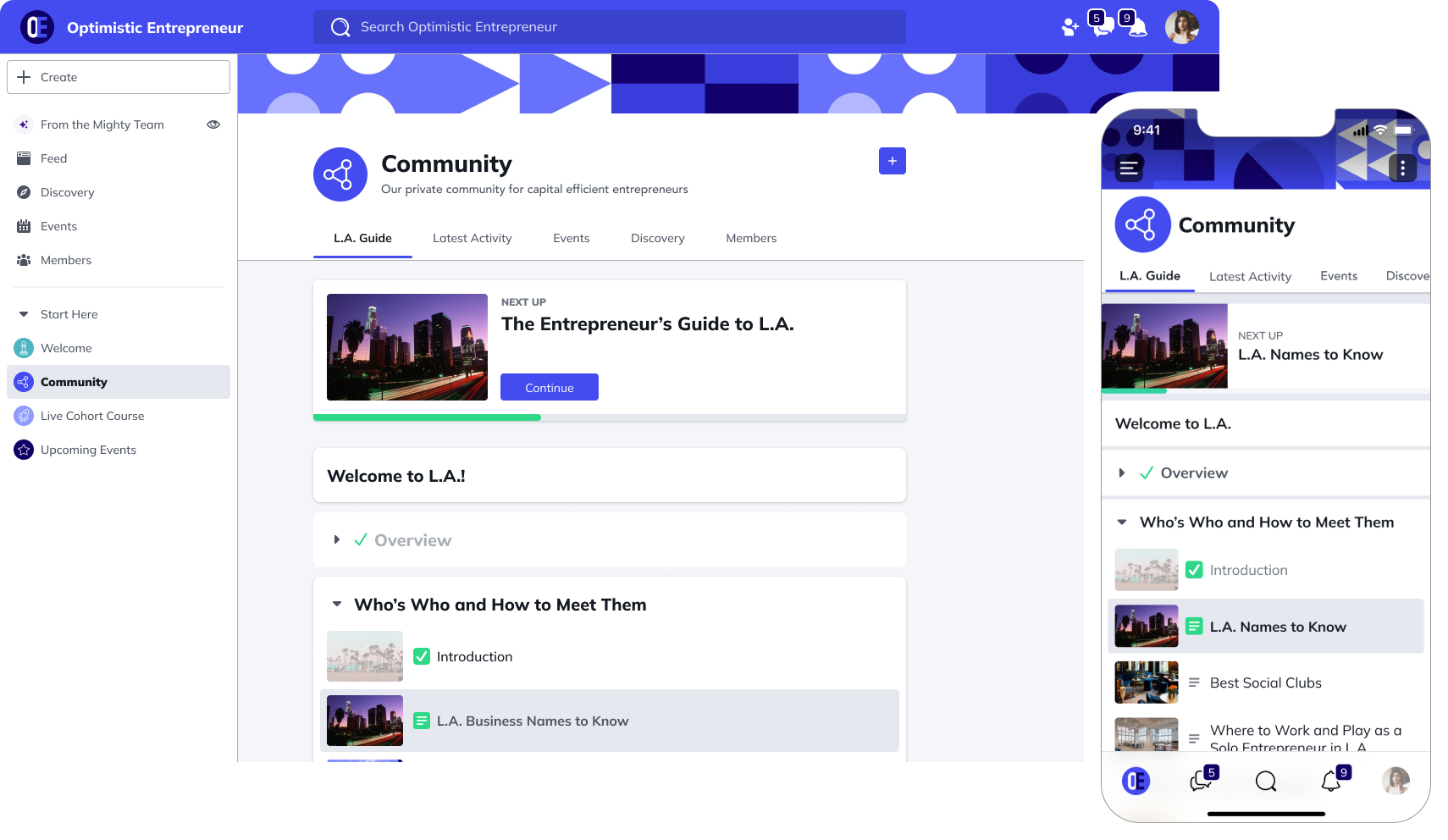 screenshot of Mighty Networks
